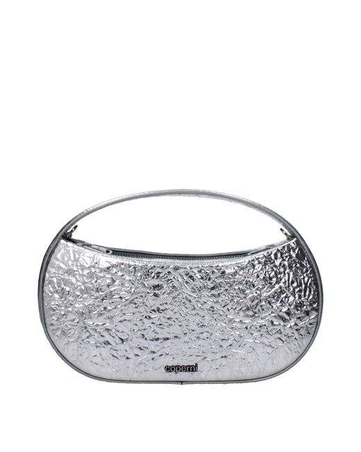 Coperni Gray Handbeutelabdeckungen Wisch Frauen Leder Silber