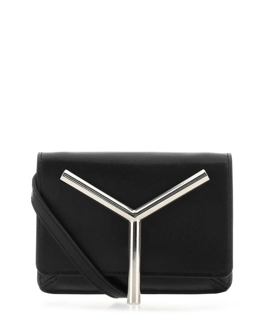 Y. Project Black Leather Mini Crossbody Bag