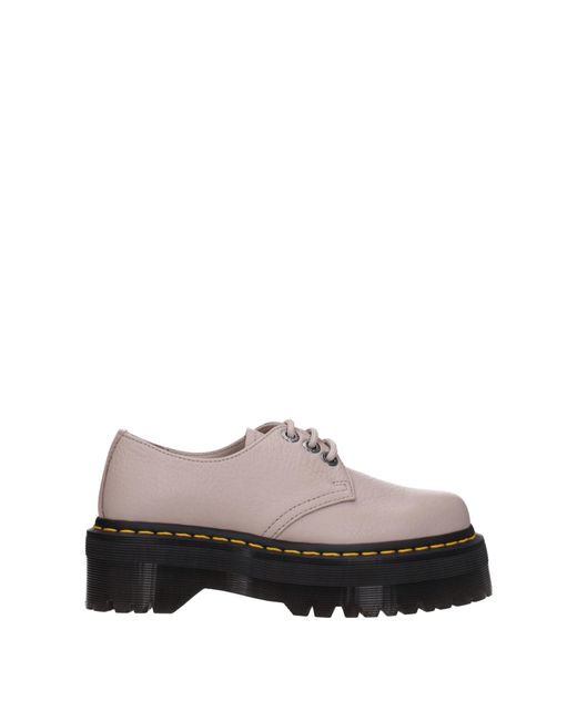Dr. Martens Gray Leather Oxfords And Derby for men