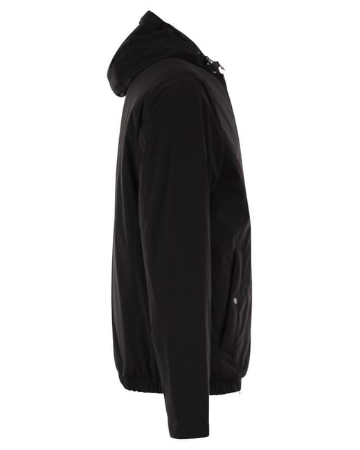 Herno Black Nylon Travel Jacket for men