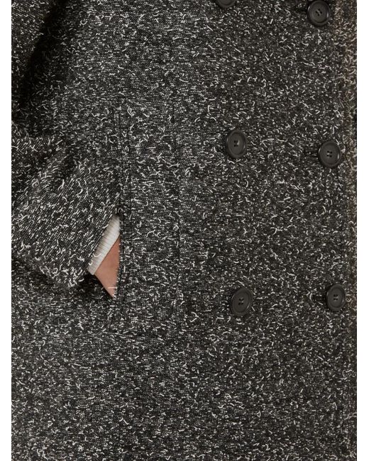Sportmax Gray Double-Breasted Wool Jacket