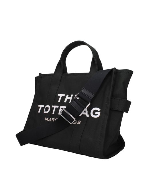 Marc Jacobs Black Borse A Mano The Tote Bag Donna Tessuto Nero