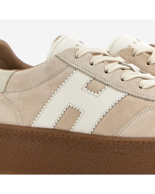 Hogan Brown Suede Sneakers