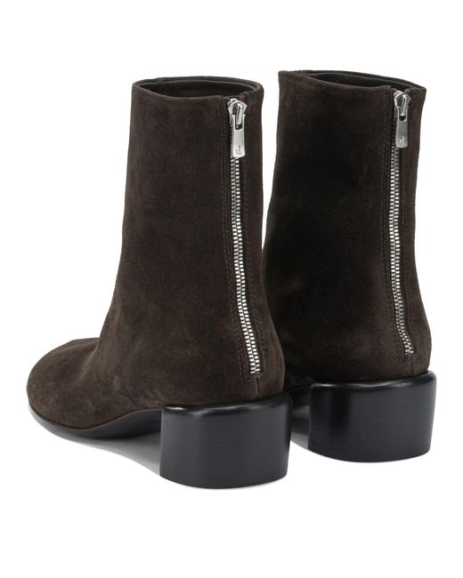 Officine Creative Black "Flore 012" 40Mm Zippered Ankle Boots