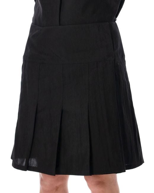 Our Legacy Black Soot Linen Blend Girdle Skirt