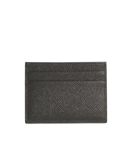 Dolce & Gabbana Gray Dolce & Gabbana Dove Leather Card Holder