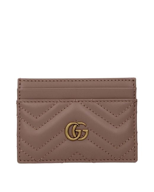 Gucci Brown Leather Document Holder/Nude
