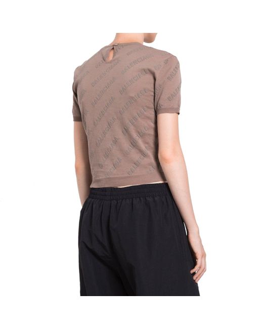 Balenciaga Brown Knitted Top