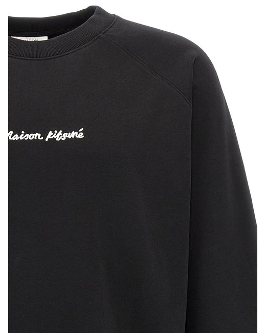 Sweat à broderie de logo de la Maison Kitsuné pour homme en coloris Black