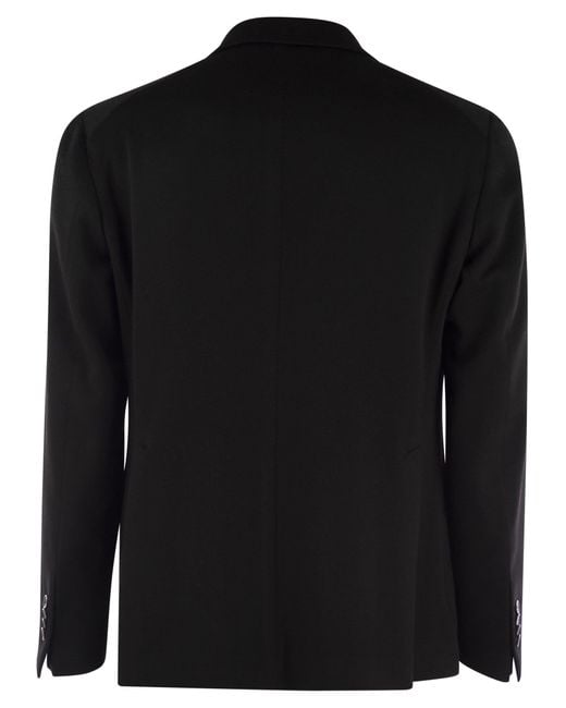 Tagliatore Black Cashmere Jacket for men