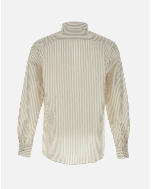 Camisa rayada de Poplin de algodón de Paul & Shark Paul & Shark de hombre de color White