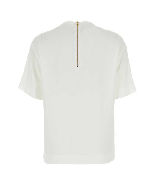 Moschino White Crepe T-Shirt