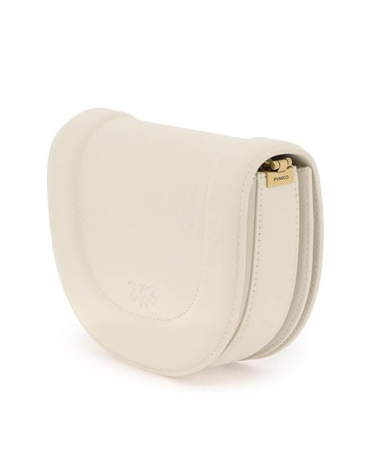Mini Bag Love Bag Click Round Leater Bolso Pinko de color Natural