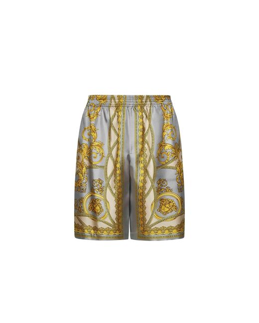 La Coupe des Dieux Silk Shorts Versace de hombre de color Green