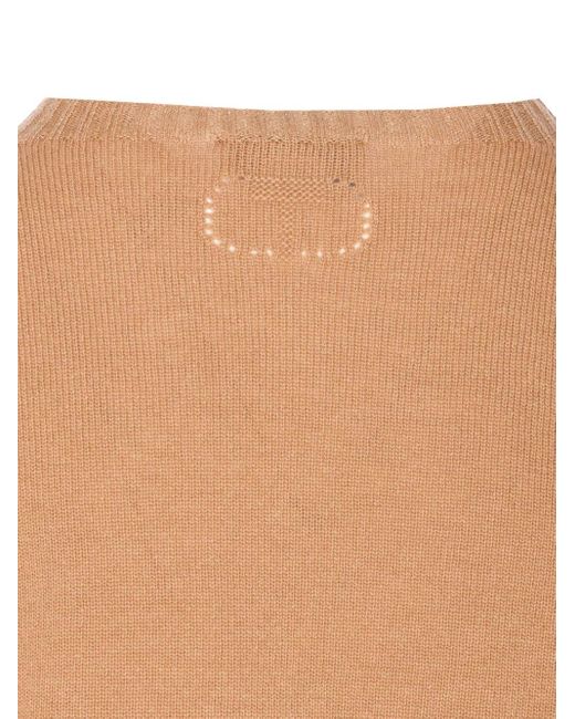 Twinset White Twin -Set -Pullover beige