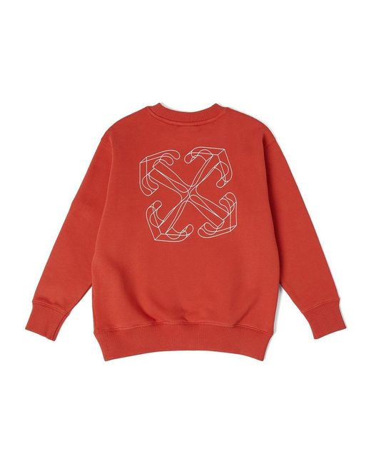 Off-White c/o Virgil Abloh Red Arrow Stitched Crewneck