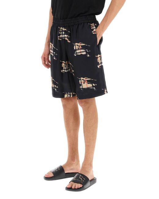 Burberry Shorts mit EKD -Motiv in Black für Herren