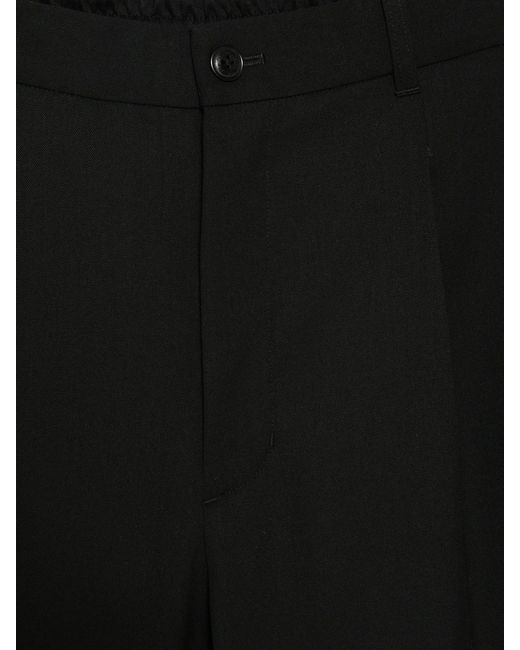 Goldwin Black One Tuck Straight Wool Pants