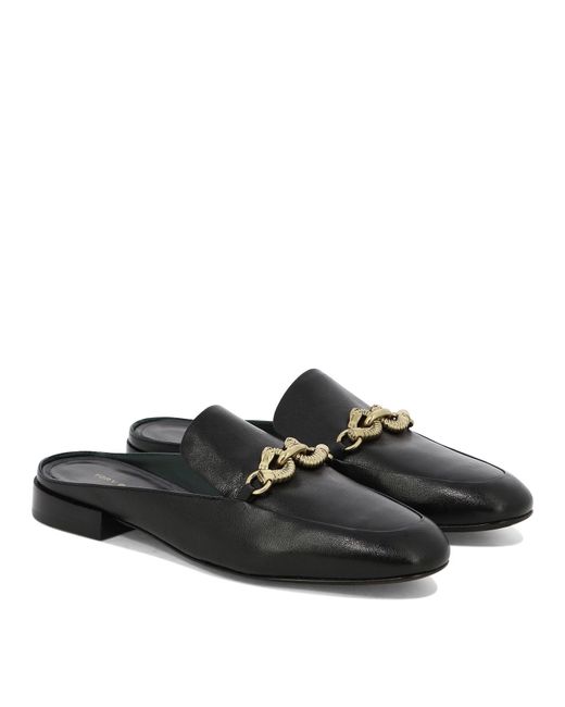 "Jessa" pantofole di Tory Burch in Black