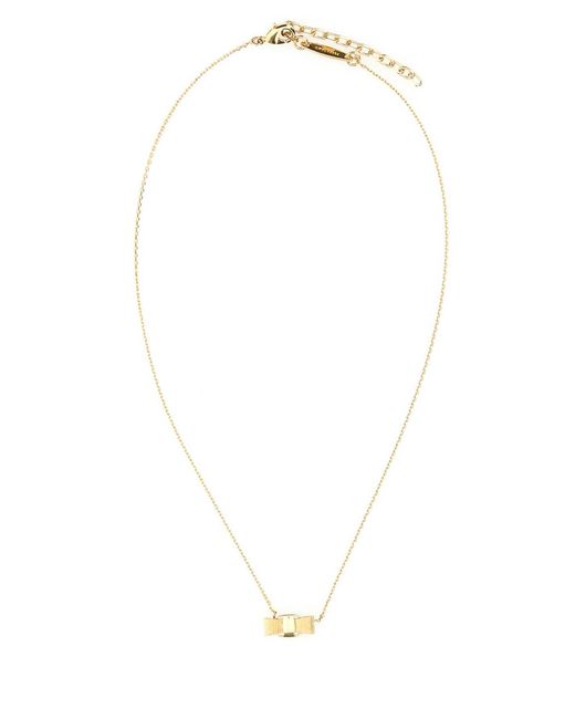 Ferragamo White Salvatore Metal Necklace