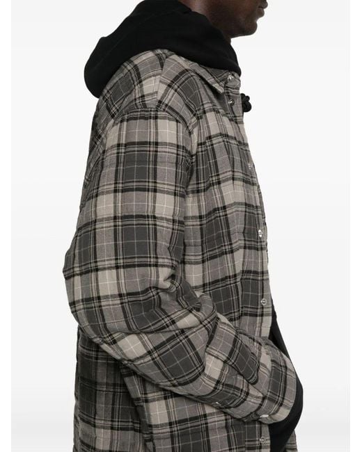 Off-White c/o Virgil Abloh Black Spray Arr Check Flan Padd Ove Dark for men