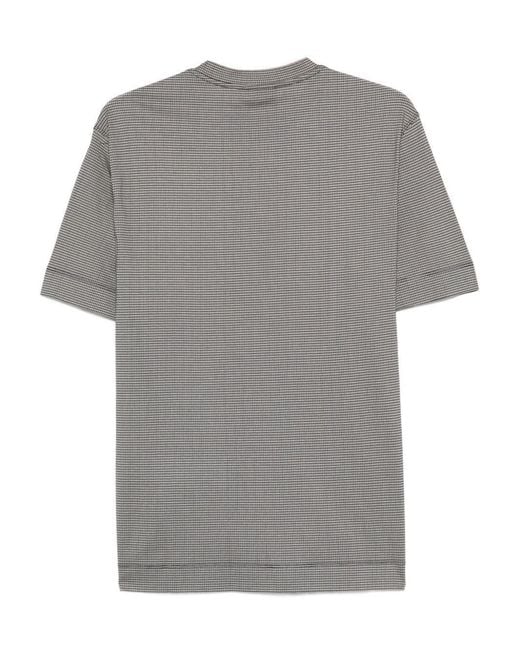 Emporio Armani Gray Cotton Blend T-Shirt for men
