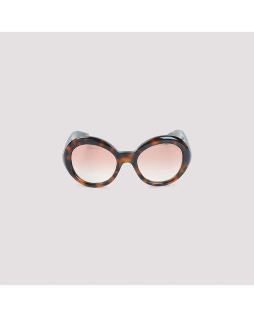 Prada White Eyewear Logo Sunglasses