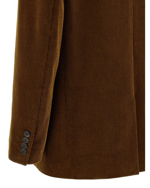 Saint Laurent Brown Cordblazer