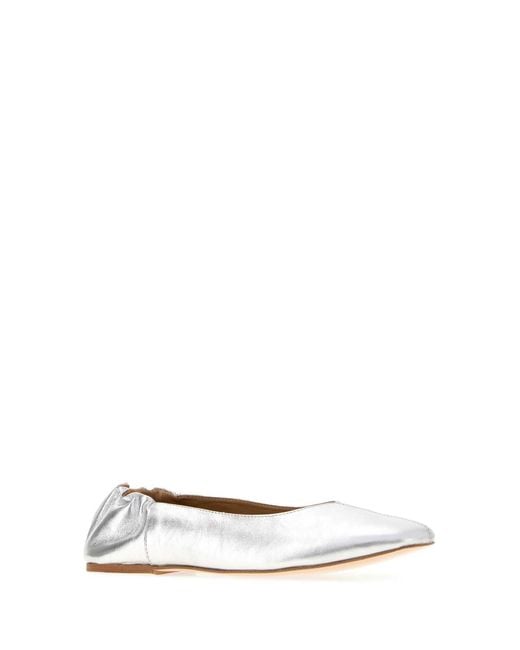 A.P.C. White Solid Juliet Ballet Flats