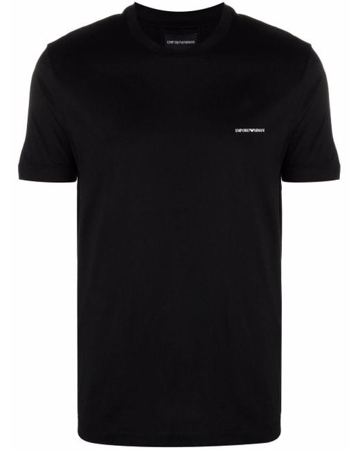 Emporio Armani Black T-Shirts And Polos