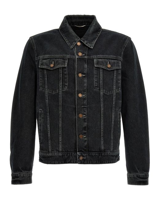 Saint Laurent Denim Jack in het Black voor heren