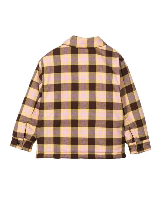 Palm Angels Natural Check Padded Reversible Shirt
