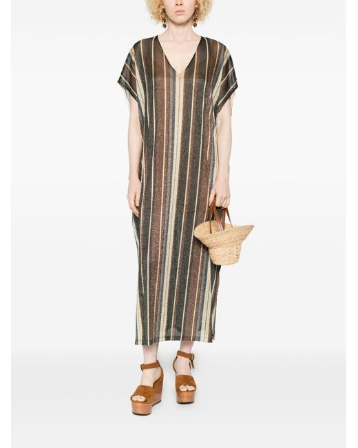 Siyu Multicolor Zoe Striped Kaftan Dress