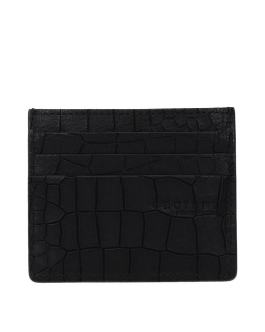 Orciani Black Leather Document Holder