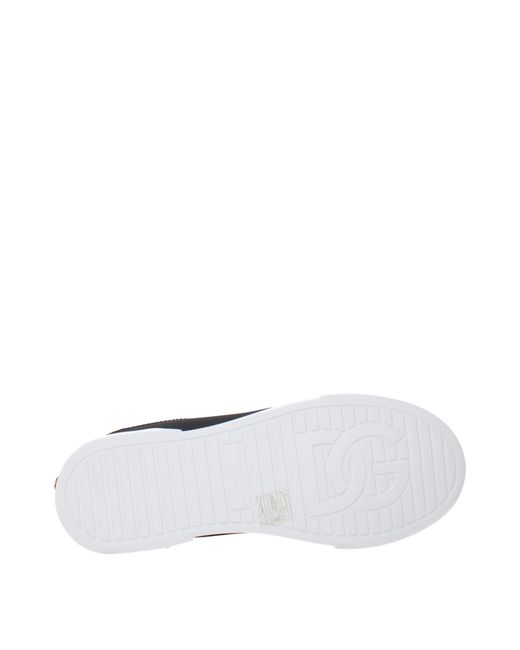 Dolce & Gabbana Black Dolce&Gabbana Portofino Sneakers/ Leather