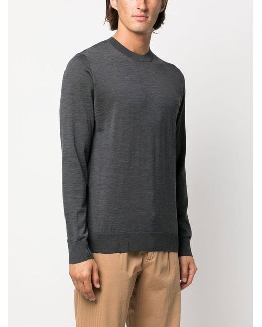 Golden Goose Deluxe Brand Gray Golden M's Regular Knit Crew Neck Light Wool Merino