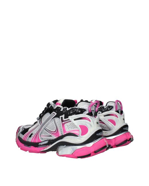 Balenciaga Purple Runner Sneakers Fabric/Fluorescent