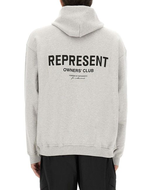 Represent Hoodie in Gray für Herren