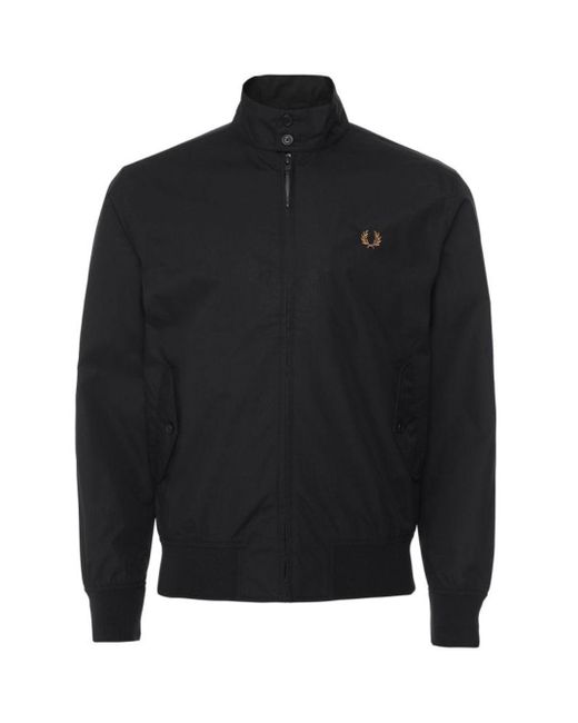 Fred Perry Classic Black Bomber Jacket for Men | Lyst