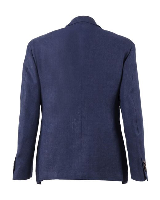 Luigi Bianchi Blue Jacket Drop Seven