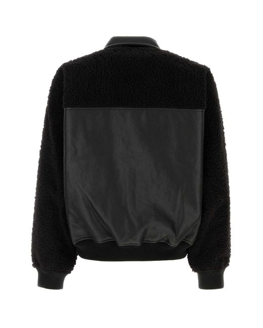 Random Identities Black Synthetic Leather Jacket