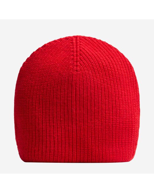 Patou Red Stretch Wool Blend Beanie