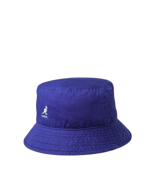 Kangol Blue Washed Bucket Hat Blu