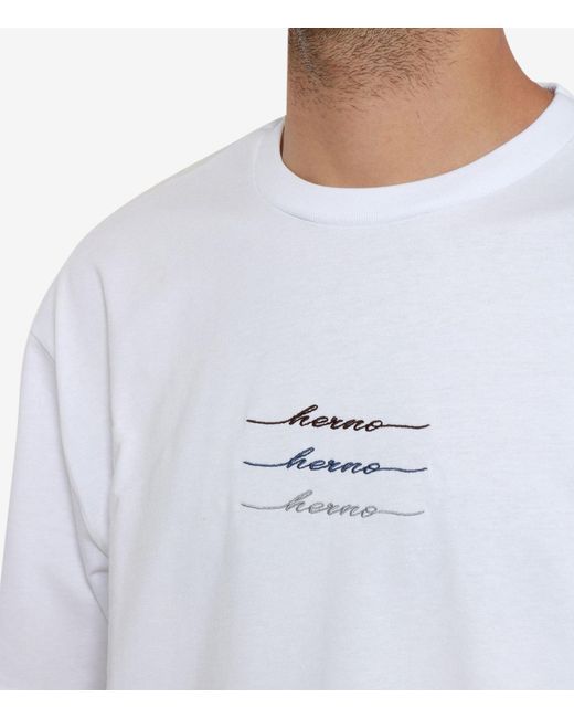 Herno White T Shirts And Polos