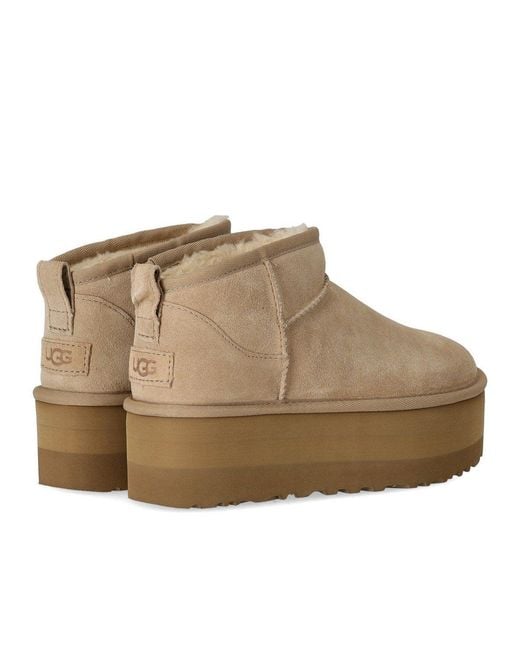 Ugg Brown Classic Ultra Mini Platform Sand Boot