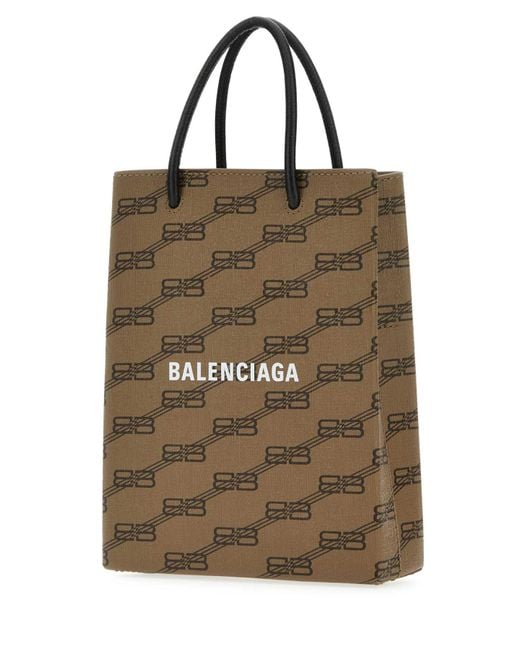 Balenciaga Brown Printed Canvas Phone Case