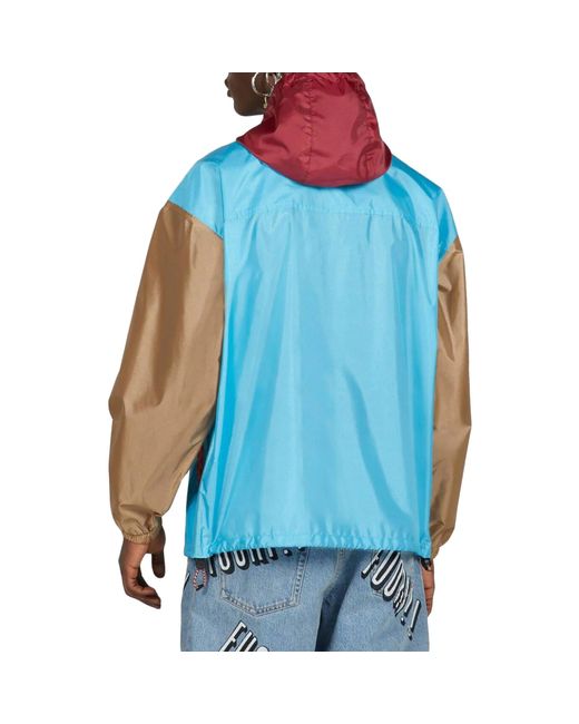 Gucci Hooded Lightweight Jacket in het Blue voor heren