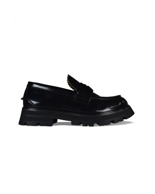 McQueen Black Alexander MC Queen Seal Sladers