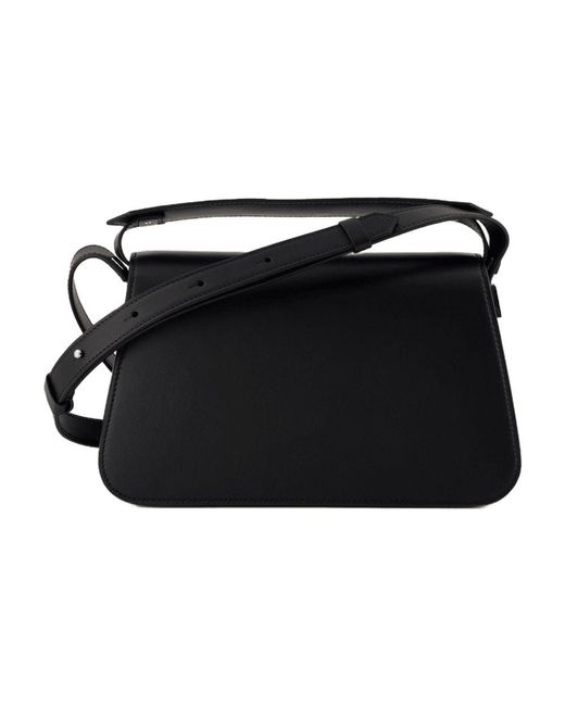 Lanvin Concerto Arpege Schoudertas Leer Zwart in het Black