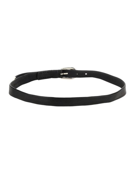 Our Legacy Black Textured Buckle Belt